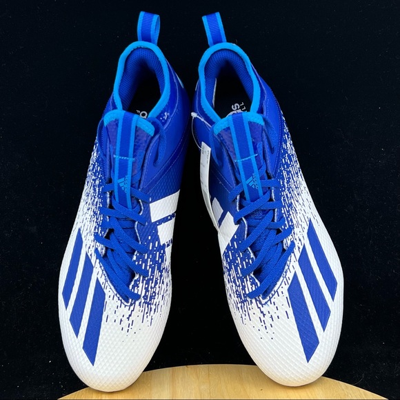 Adidas Adizero Scorch Football Cleats Navy Blue/White FW4086 Mens Sz 12.5 - Picture 9 of 10